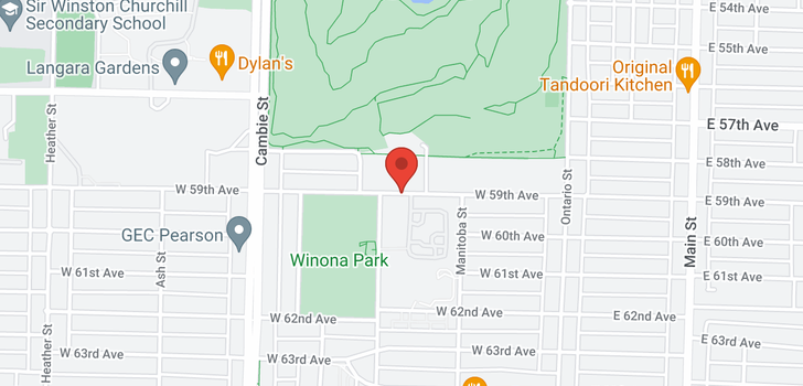 map of 319 W 59TH AVENUE